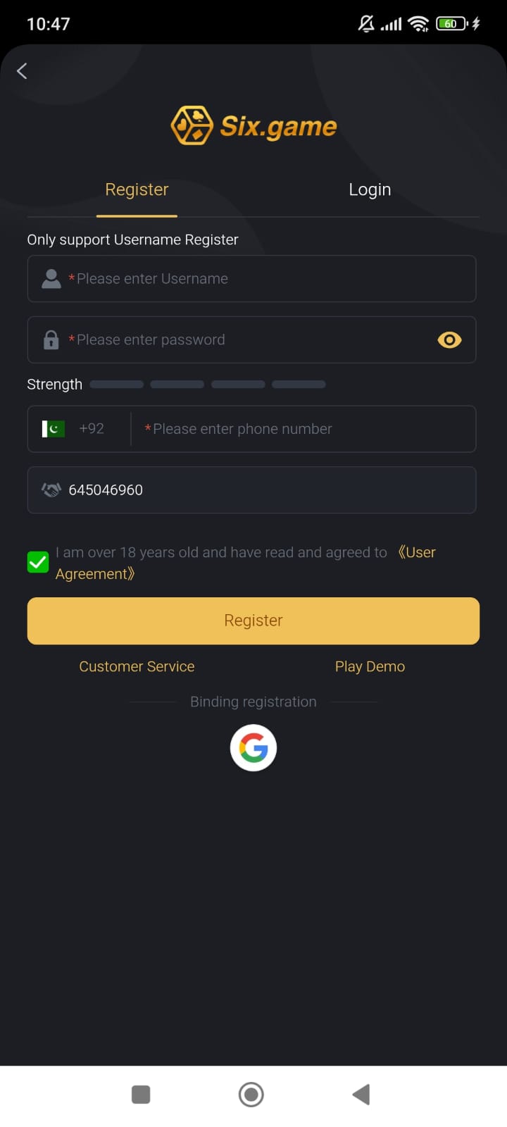 Six Game - How to download and register
