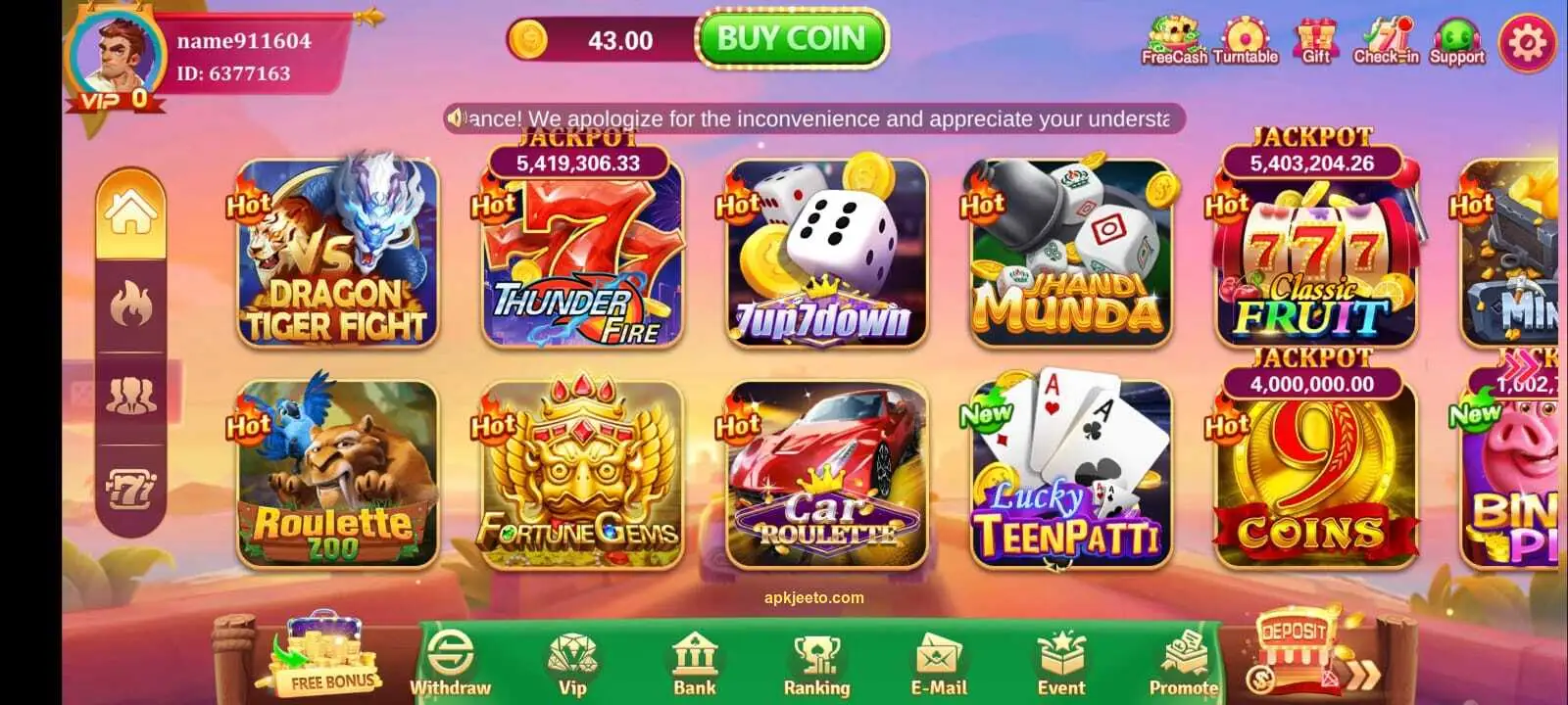 Bingo Patti Game APK Screenshot - Premium Gaming Platform