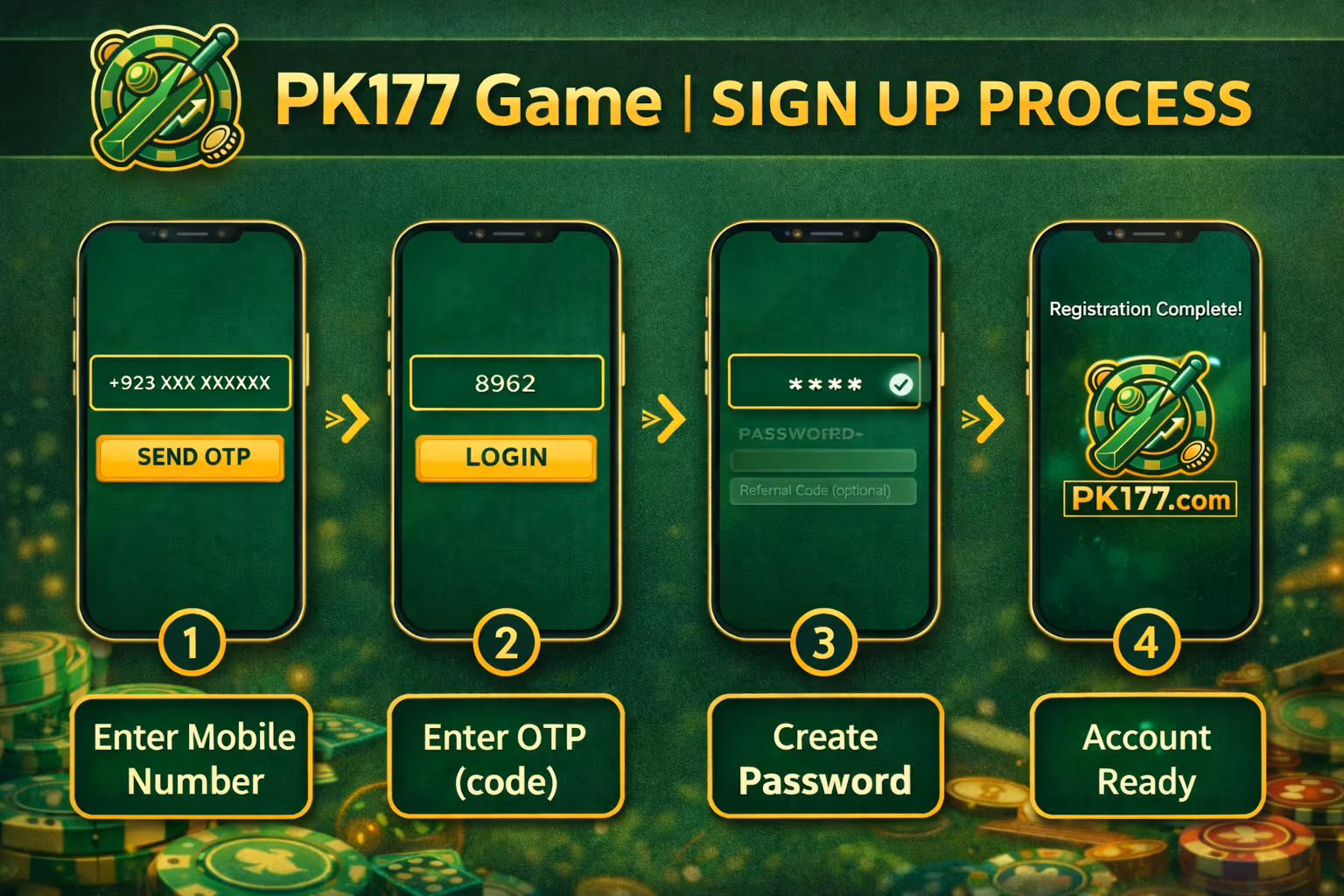 PK177 game login screen